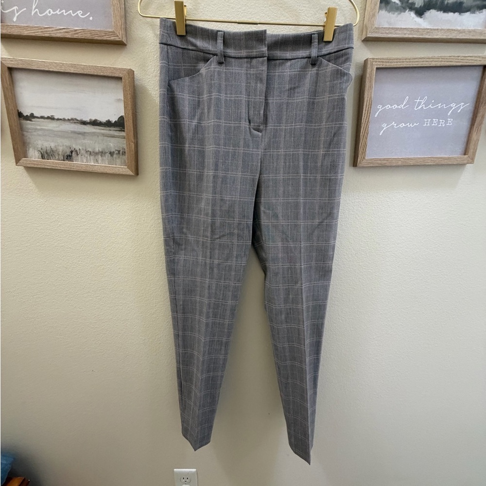 Express Gray Plaid Slim Dress Pants